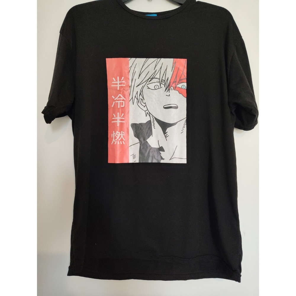 Shoto Todoroki My Hero Academia Black Hot Topic‎ T-Shirt Size M